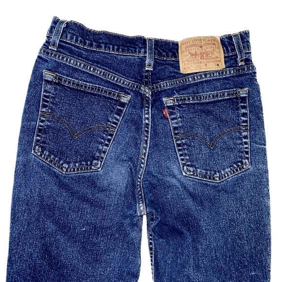 Women’s Levis 512 Slim Fit Tapered Leg High Waisted Blue Denim Jeans Size 10 M - Picture 5 of 10